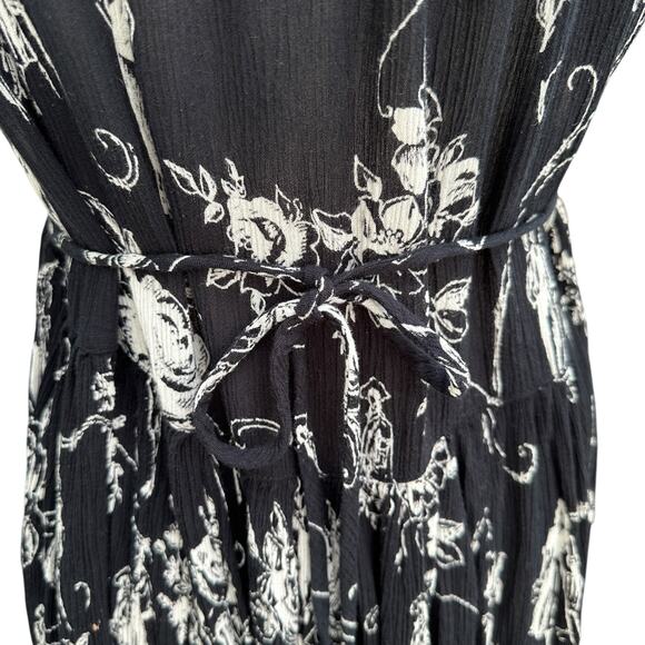 SOLD Vintage Bila Midi Dress Womens Medium Button Front Boho witchy whimsigoth - Picture 5 of 14